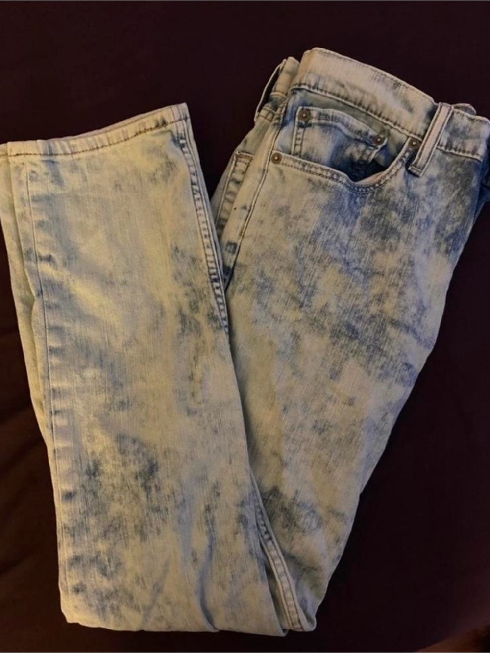 Levi's High Rise Acid Wash Light Blue Jeans